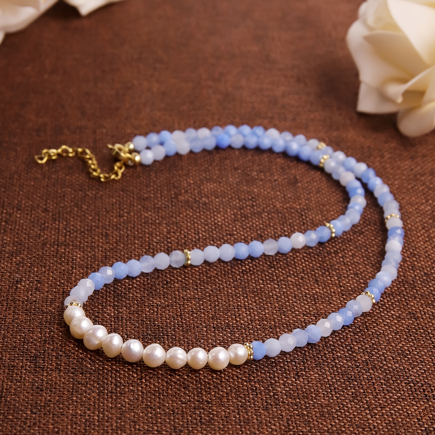 Women's Natural Stone Bohemian Faceted Choker Necklace
